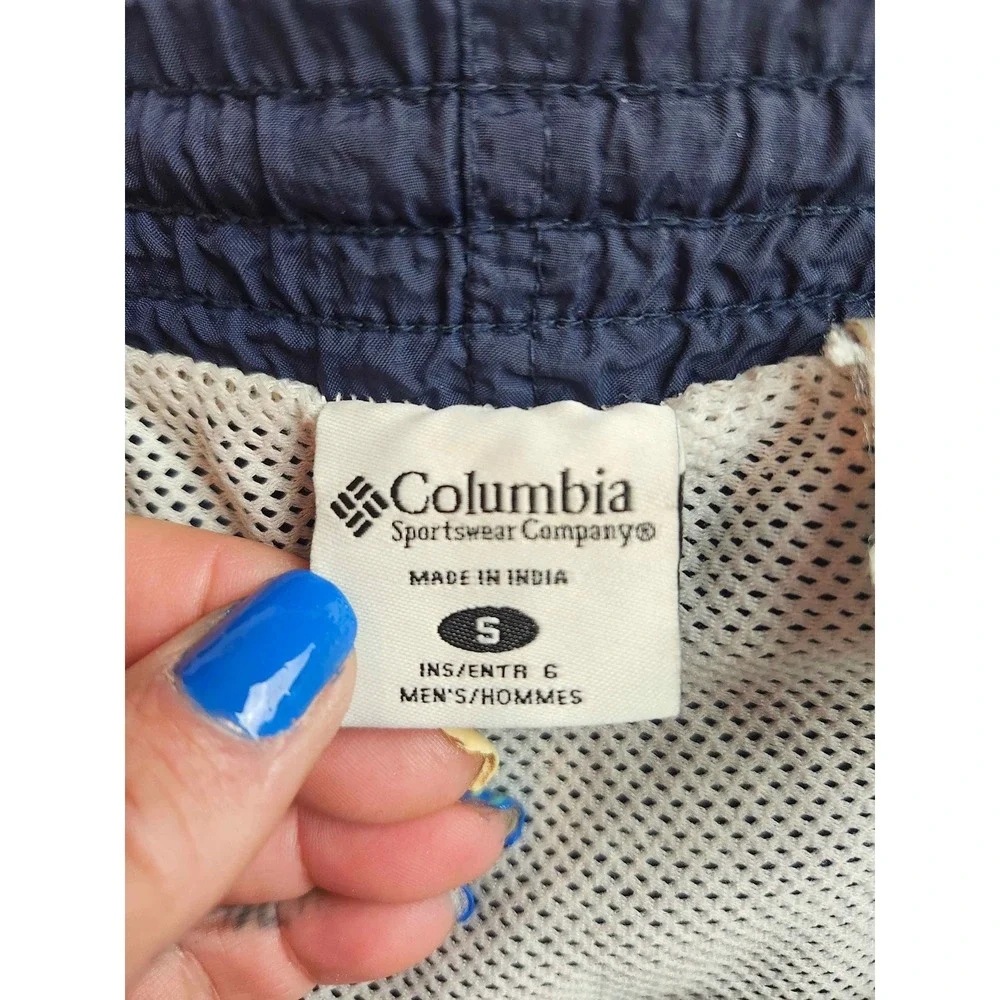 Columbia Mens Navy Blue Nylon Mesh Lined Swim Trunks Shorts AM4369 Size‎ XL